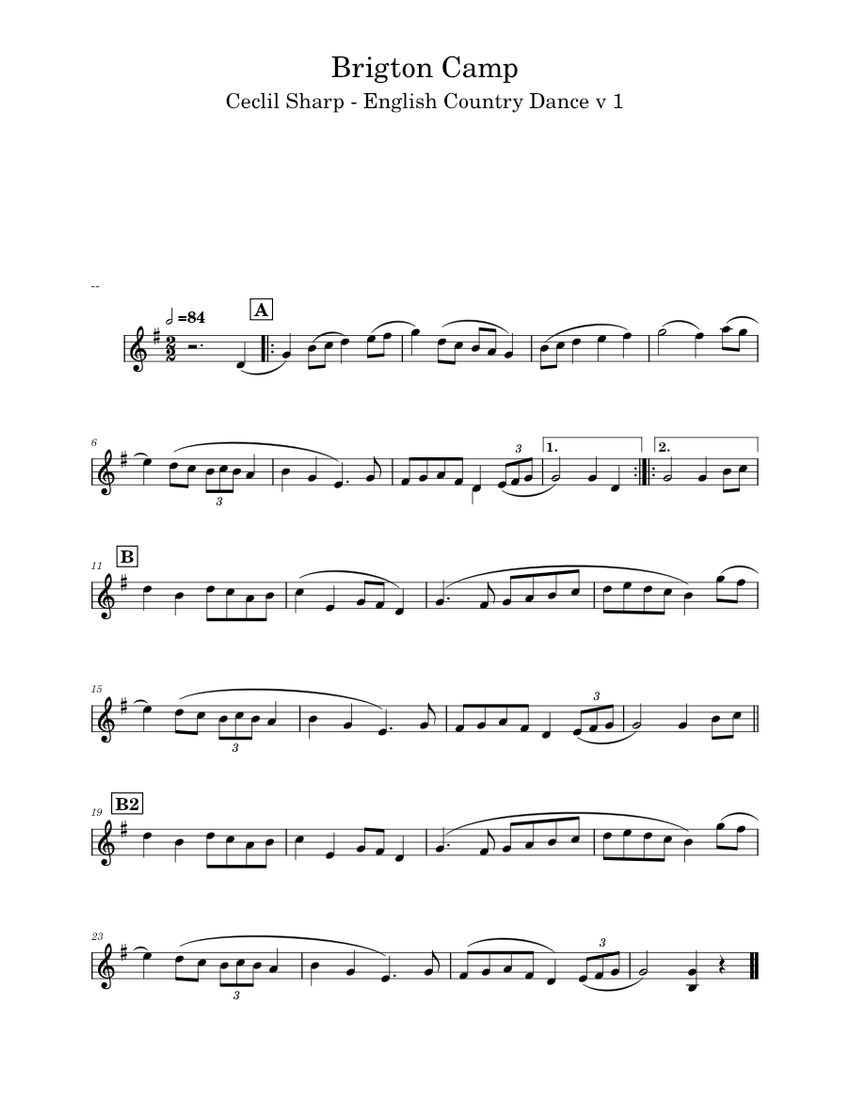 Brighton Camp ( Cecil Sharp English County Dance Tunes Volume 1