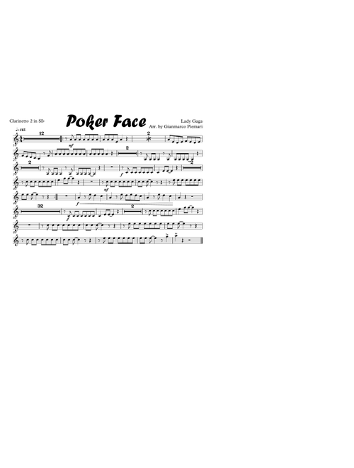 Poker Face (Arr. Gianmarco Piemari) - Lady Gaga (Large Ensemble)