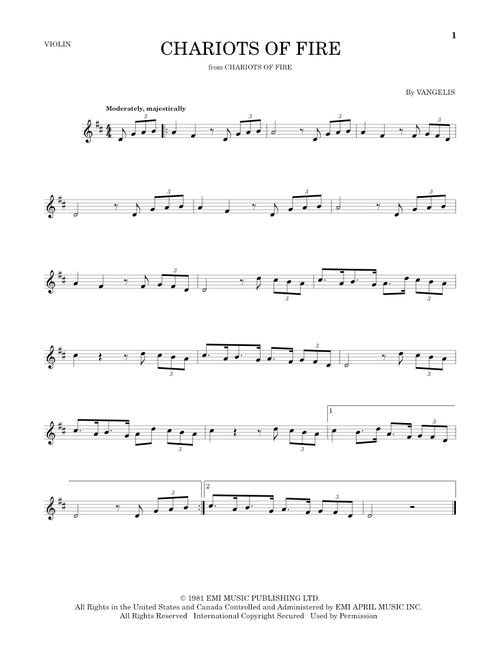Chariots Of Fire - Vangelis (Violin Solo)
