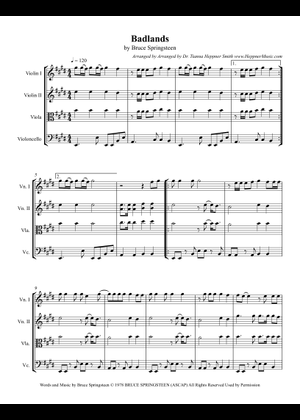 Play Official version of Badlands Sheet Music by Bruce Springsteen