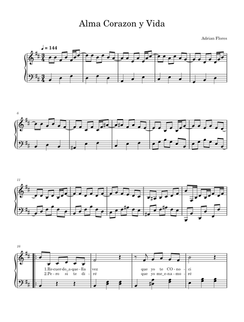 ALMA CORAZON Y VIDA – adrian flores alban