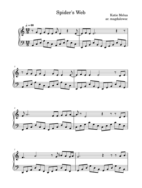 Spider's Web (Arr. magdalewoc) - Katie Melua (Piano Solo)