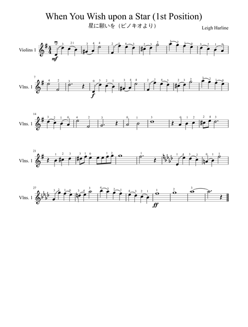 When you wish upon a star (Violin)