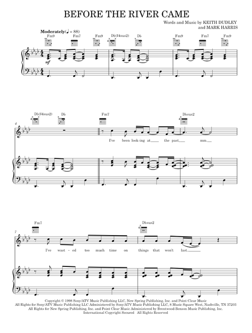 Before the river came - 4Him (Piano-Vocal-Guitar)