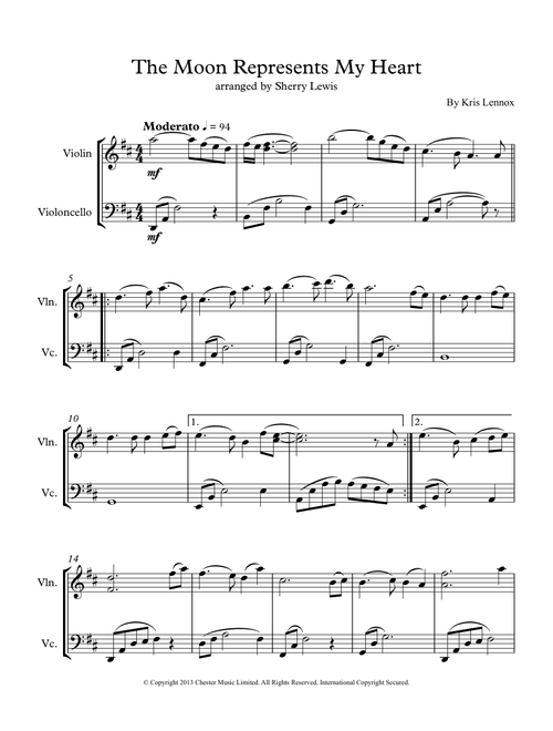 The Moon Represents My Heart (Arr. Sherry Lewis) - Kris Lennox (Instrumental Duet)