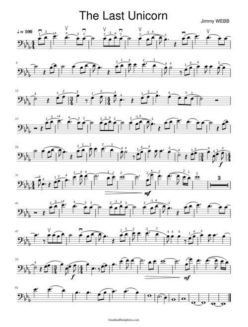 The Last Unicorn Cello Guitare