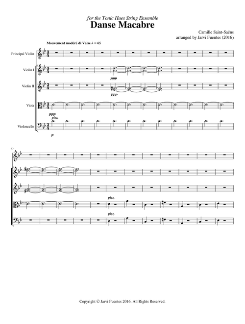 Danse Macabre for String Quartet