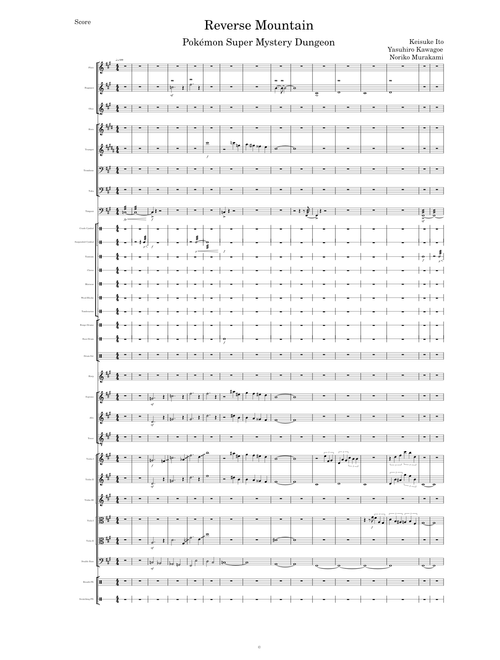 Reverse Mountain (Pokémon Super Mystery Dungeon) - Transcribed Score