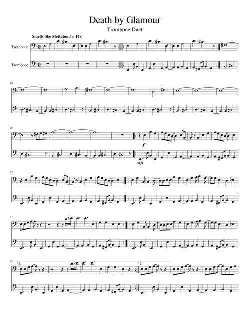 Death by Glamour - Trombone Duet