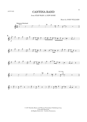 Play Official version of Cantina Band Sheet Music by John Williams