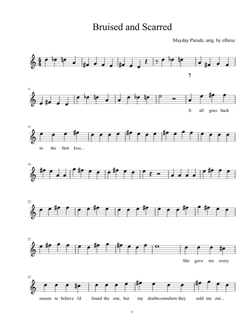 Bruised And Scarred - Mayday Parade (Violin Arrangement)