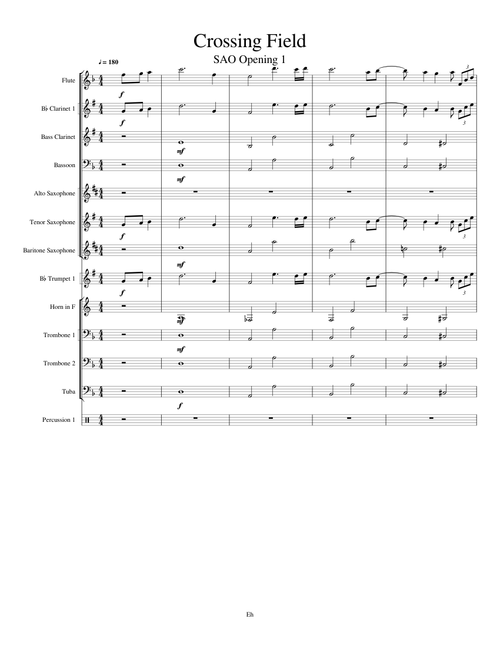Crossing Field (SAO Opening 1) - Band Arrangement