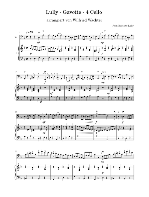 Gavotte – Lully, Jean-Baptiste
