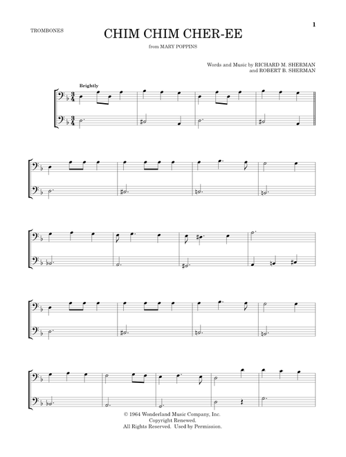 Chim Chim Cher-ee (from Mary Poppins) (arr. Mark Phillips) - Dick Van Dyke (Trombone Duet)