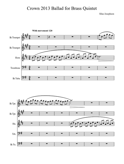 Updated Crown 2013 Ballad for Brass Quintet