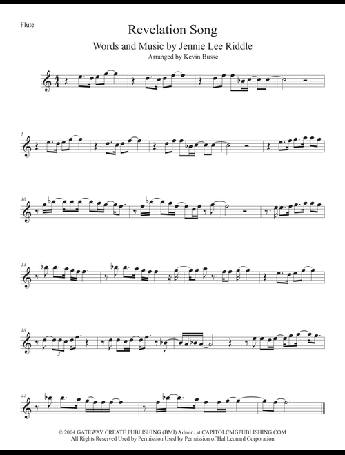 Revelation Song (Arr. Kevin Busse) - Jennie Lee Riddle (Flute Solo)