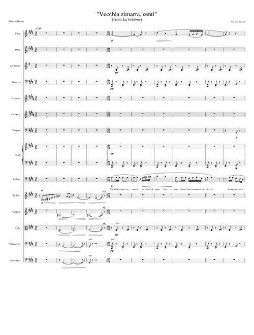 "Vecchia zimarra, senti" (from La bohème)