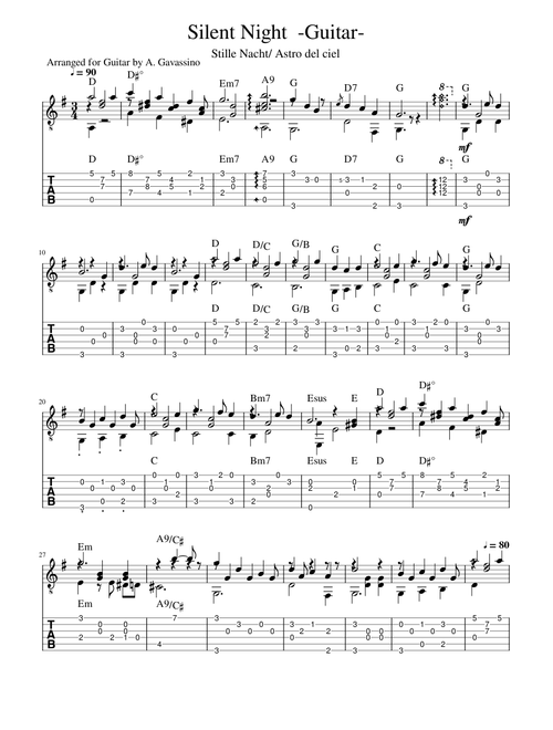 Silent Night -Guitar-