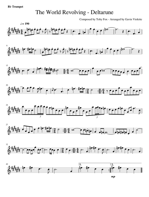 THE WORLD REVOLVING - Deltarune (Trumpet ver.)