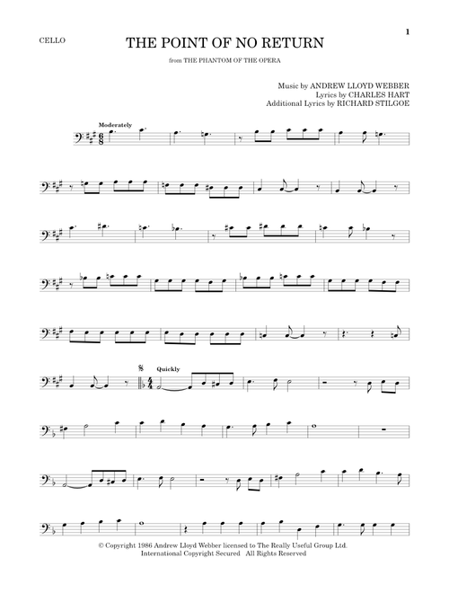 The Point Of No Return (from The Phantom Of The Opera) - Richard Stilgoe (Cello Solo)