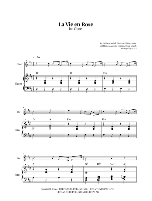 La Vie En Rose (Arr. GDJ) - Mohombi Moupondo, Matt James, Craig Smart (Tenor Sax and Piano)