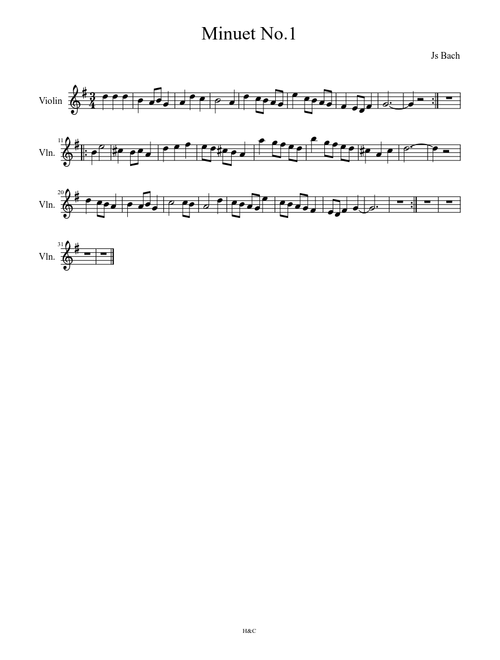 Minuet No. 1