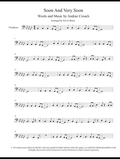Soon And Very Soon (Arr. Kevin Busse) - Andrae Crouch (Trombone Solo)