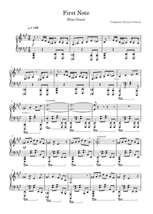First Note – Hiromi Uehara Sheet Music for Vocals (Solo