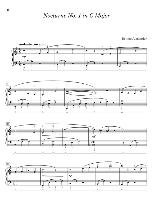 Nocturne No. 1 in C Major - Dennis Alexander