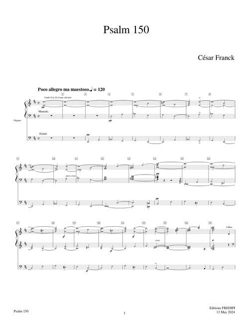 Psaume 150 (Tenore voice) - César Franck