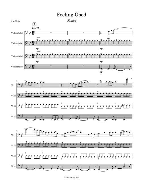 Feeling Good (Arr. J.A.Rojo) - Michael Buble (String Quartet)