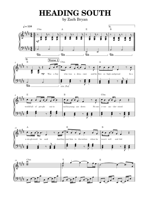 Heading South - Zach Bryan