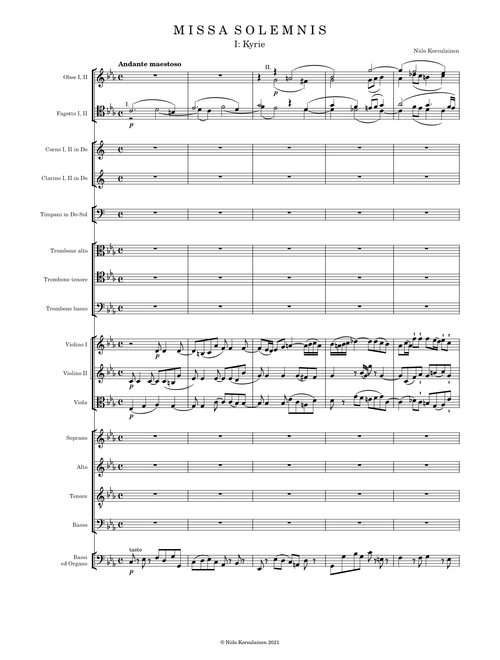 Missa solemnis in the style of Mozart - I. Kyrie