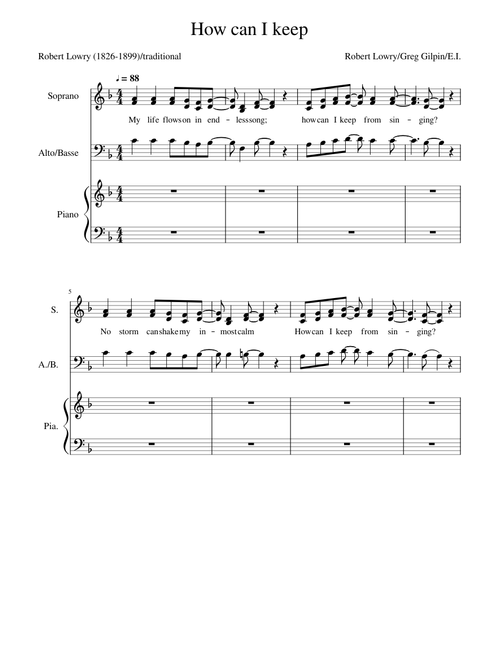 How can i keep from singing