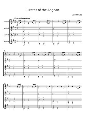 Pirates of the Aegean - David Bruce Sheet Music with Chords for Piano ...