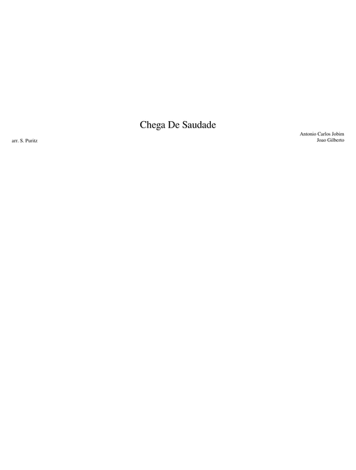 Chega De Saudade