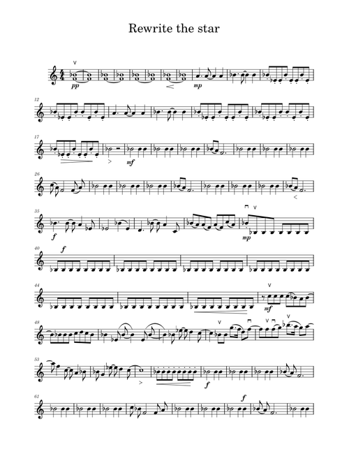 Rewrite the star Violin II