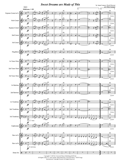 Sweet Dreams (are Made Of This) (Arr. Chris Gorman) - Eurythmics (Brass Band)
