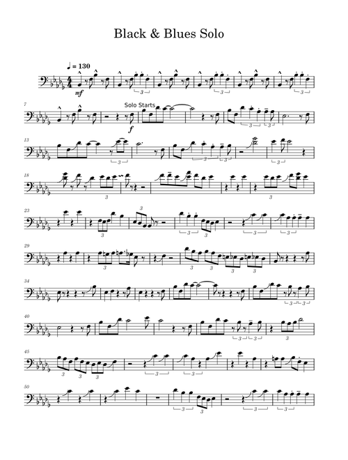 Black & Blues Trombone Solo
