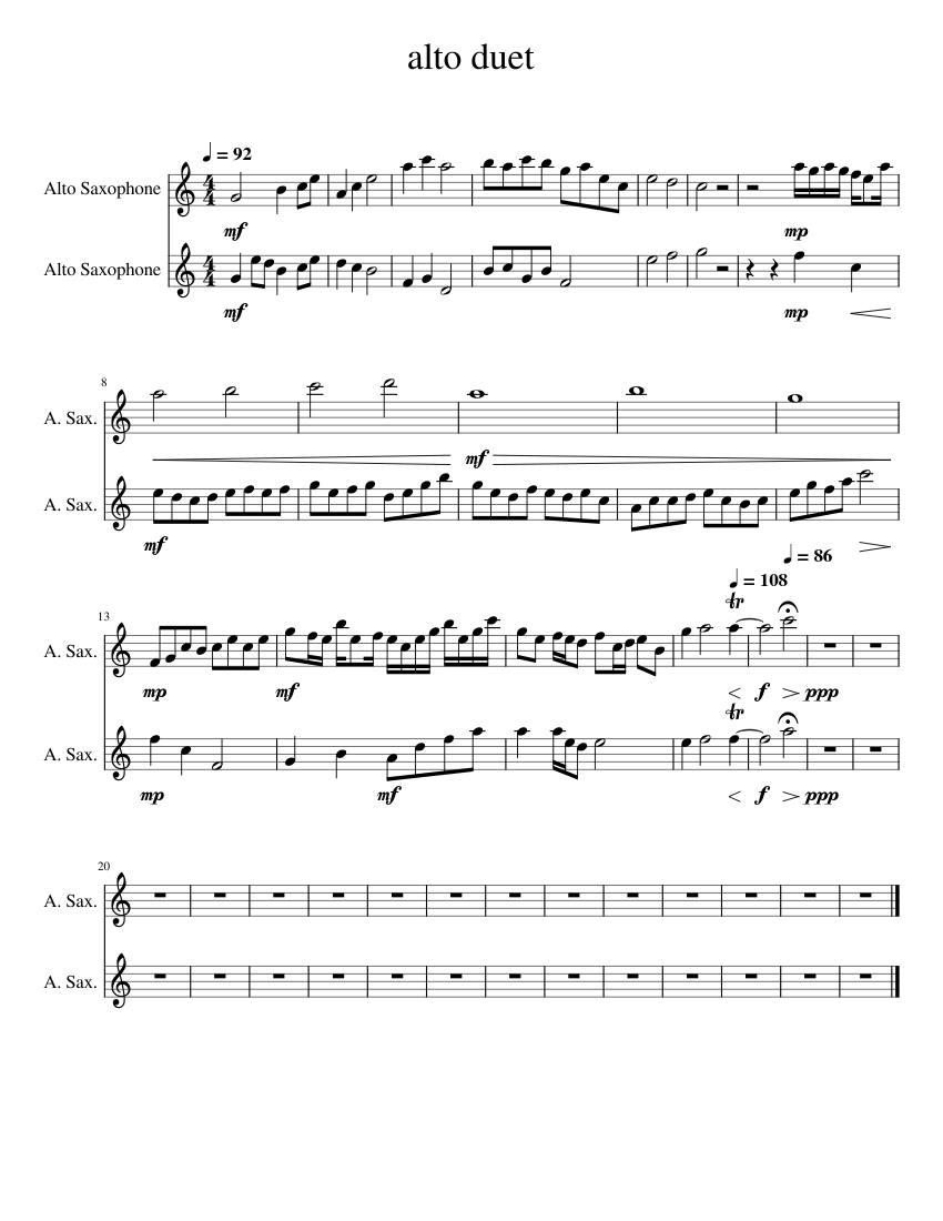 Alto Duet Piano Tutorial