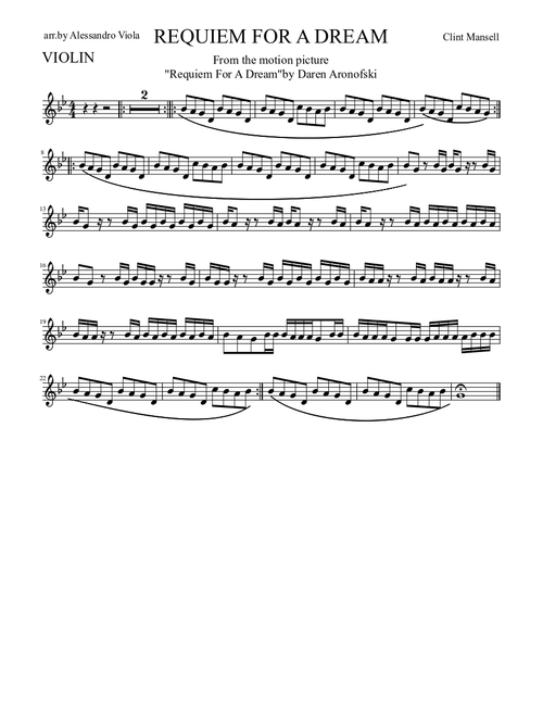 REQUIEM FOR A DREAM (violin)