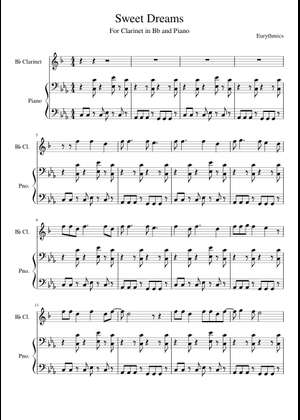 Sweet Dreams for Alto Saxophone Sheet Music for Piano, Saxophone