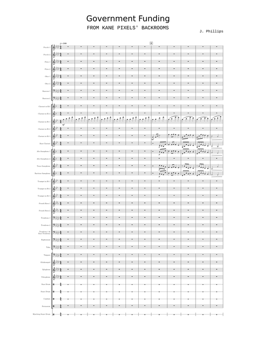 Government Funding (Band Arrangement) – Kane Parsons