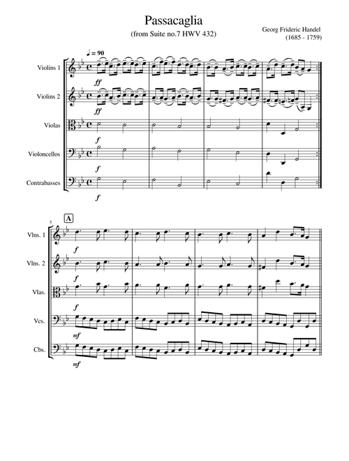 Passacaglia – Georg Friedrich Händel