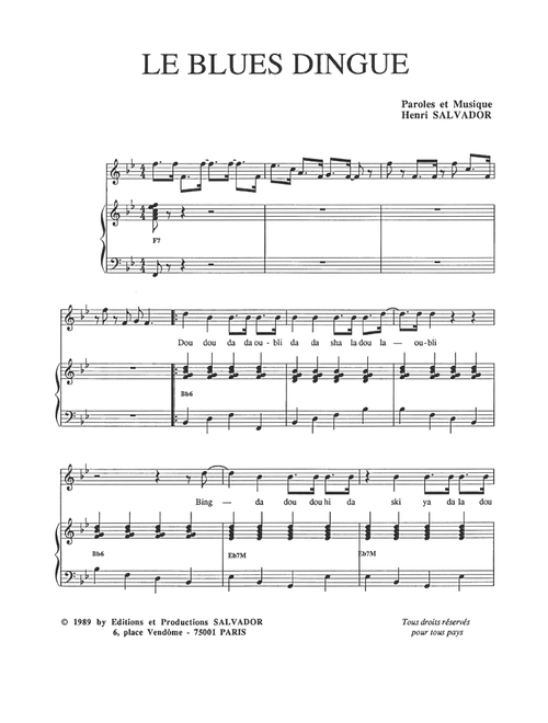 L'amour Va Ca Va - Henri Salvador (Piano Vocal)