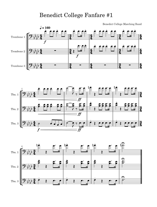 Trombone Fanfare #1 - Benedict College Marching Band
