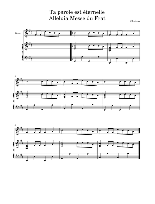 Ta parole est éternelle - ALLELUIA MESSE DU FRAT