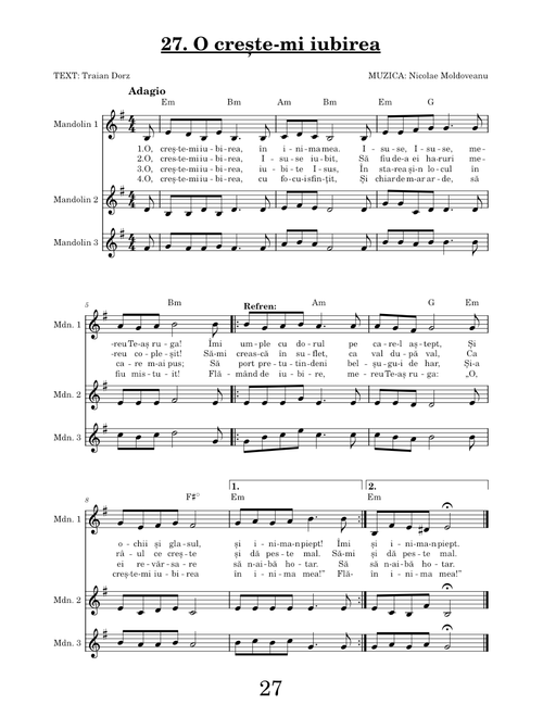 O Crește-mi Iubirea – Nicolae Moldoveanu