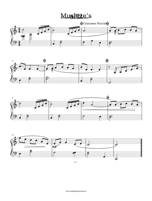 Giacomo Puccini - La Boheme - Musettes Waltz