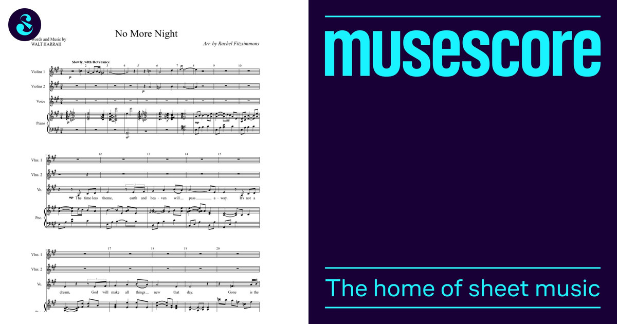 No More Night Sheet music for Piano, Voice (other) (Piano-Voice ...